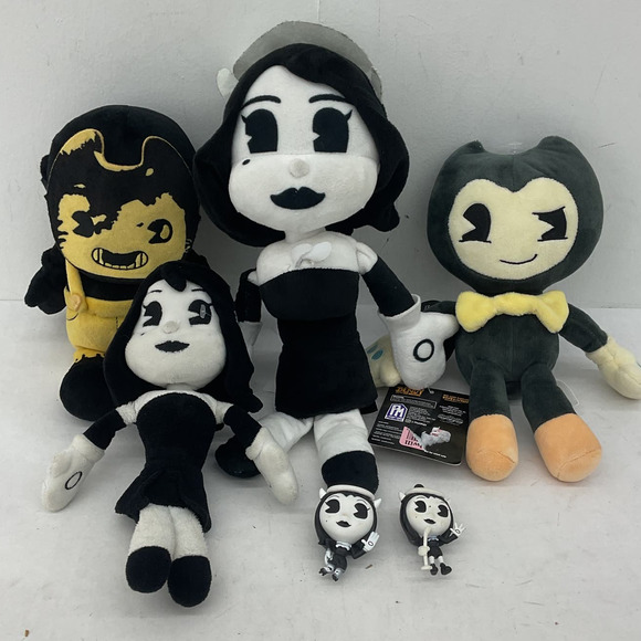 Bendy and the Ink Machine Black Stuffed Toy Collection Lot - Picture 1 of 9